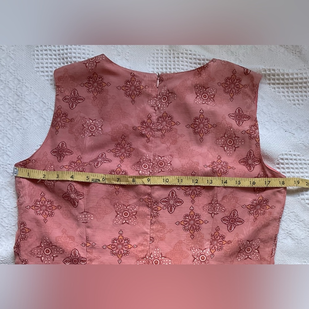 Tommy Bahama Vintage Peach Floral Sleeveless Dress - Picture 6 of 9